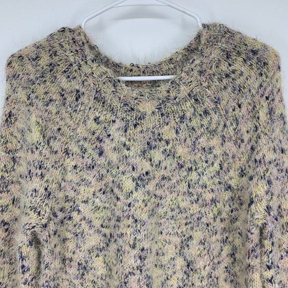 Lou & Grey Sweater Speckled Metallic Fuzzy Knit Long Sleeve - Picture 3 of 10